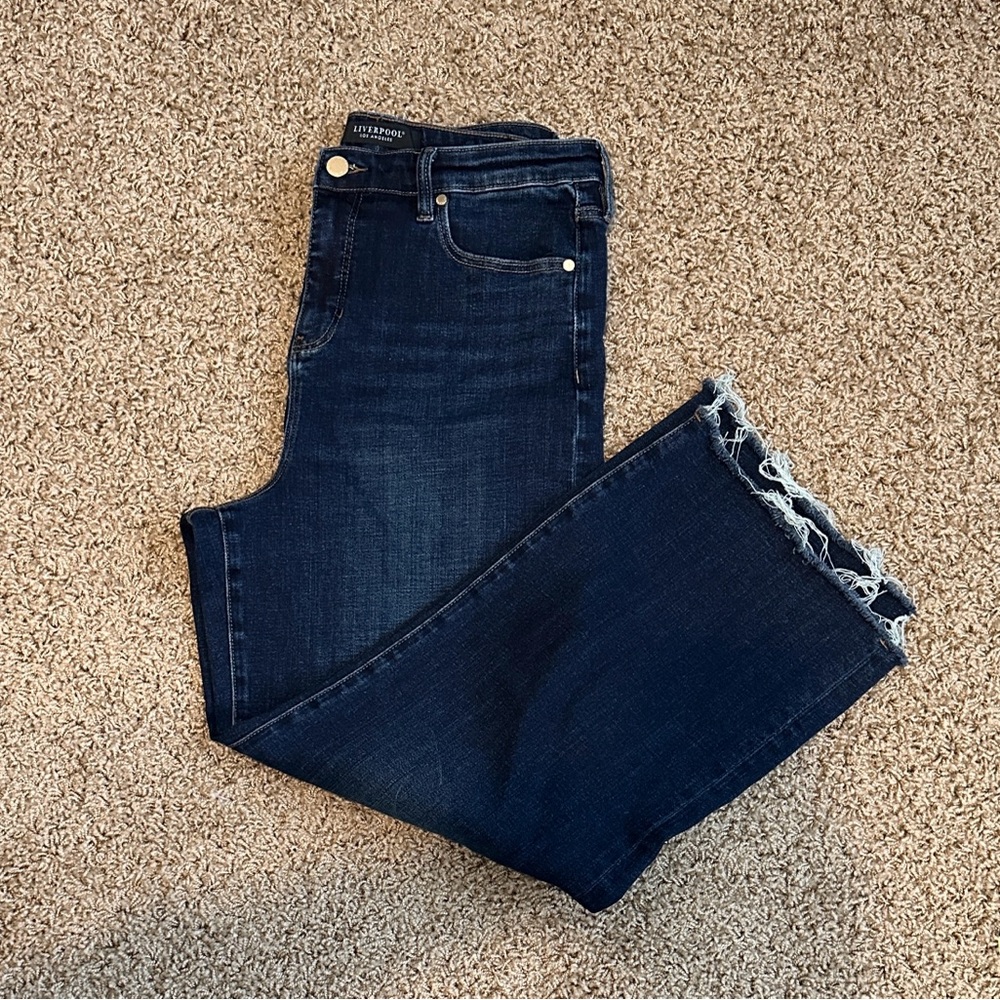 Liverpool Women's Dark Blue Ankle Jeans